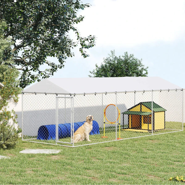 Enclos extérieure avec housse imperméable, argent