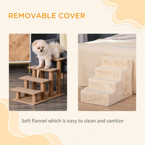 4-Step Pet Ramp with Removable Cover, Beige