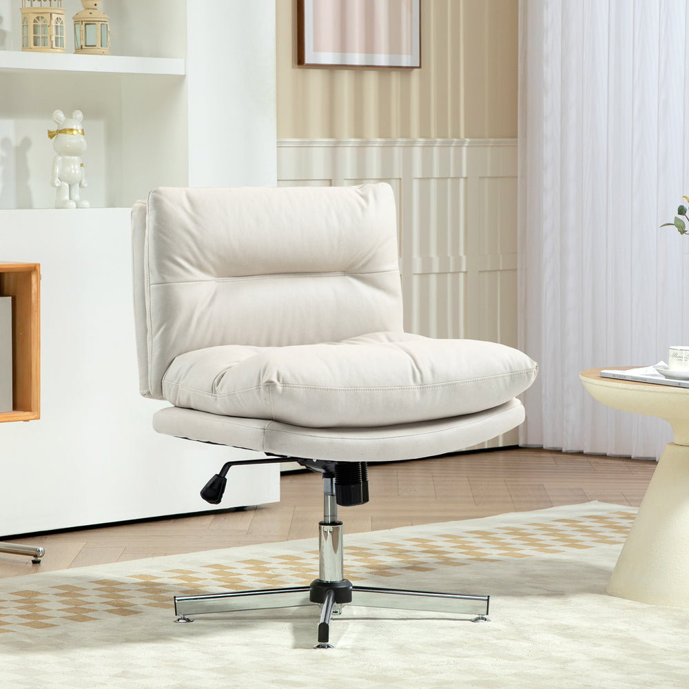 Chaise de bureau sans accoudoirs, beige