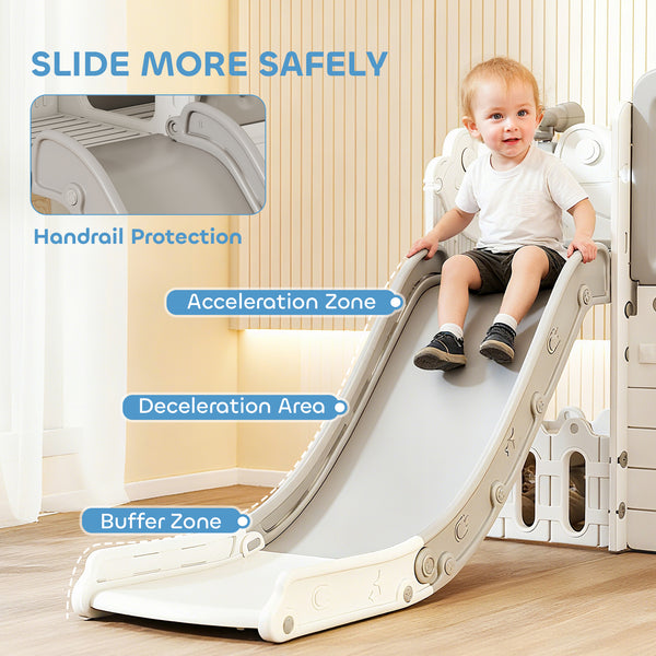 Toboggan 7 en 1 pour tout-petits, gris