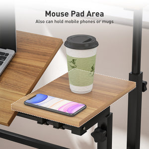 Height and tilt adjustable mobile desk