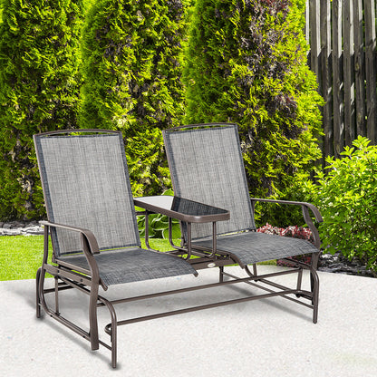 Outsunny 2-seater sliding garden bench