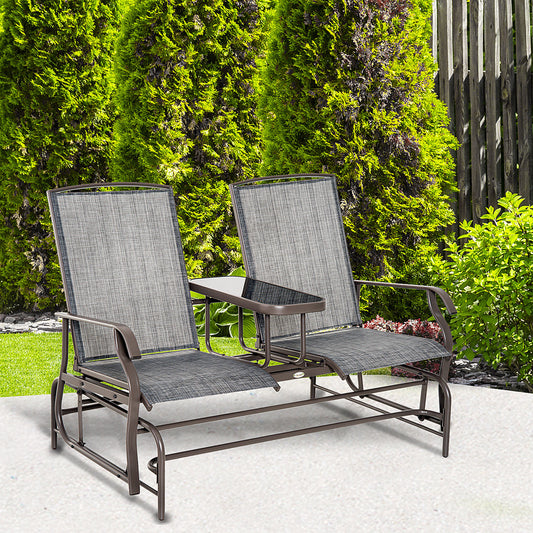 Outsunny 2-seater sliding garden bench