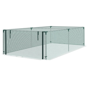 Protective plant cage with roll-up zippered door