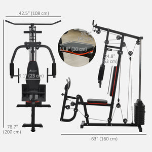 Appareil de musculation multifonction pour le tirage vertical et l'entraînement des jambes