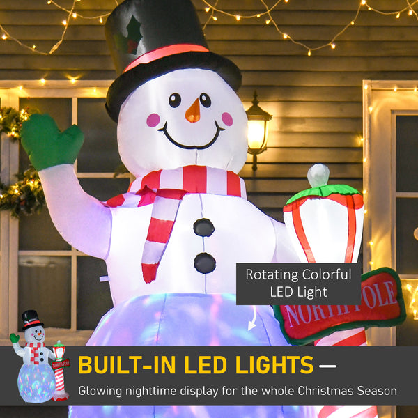 Décoration de Noël gonflable Bonhomme de neige de 7,9 pieds