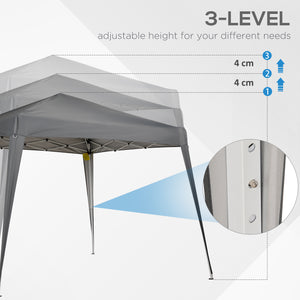 8 x 8 folding tent, carrying bag included, grey