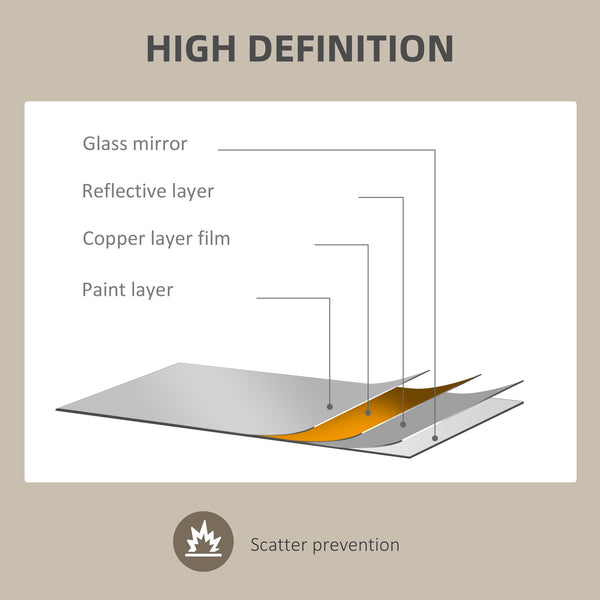 Decorative irregular mirror with pine frame, black