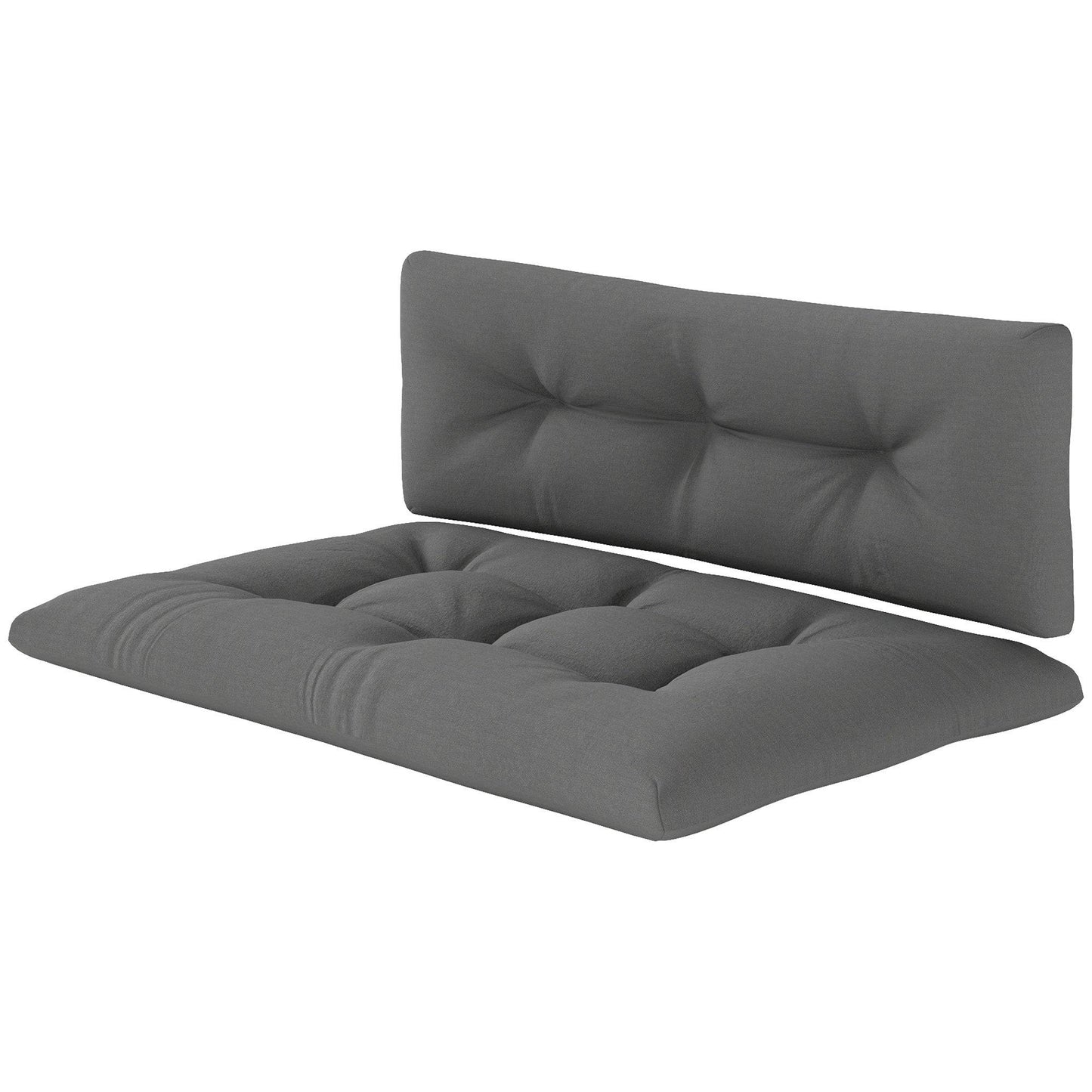 Ensemble de coussins 2 pièces pour palettes, gris anthracite