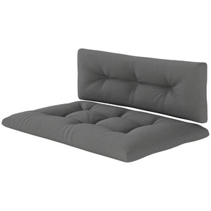 Ensemble de coussins 2 pièces pour palettes, gris anthracite