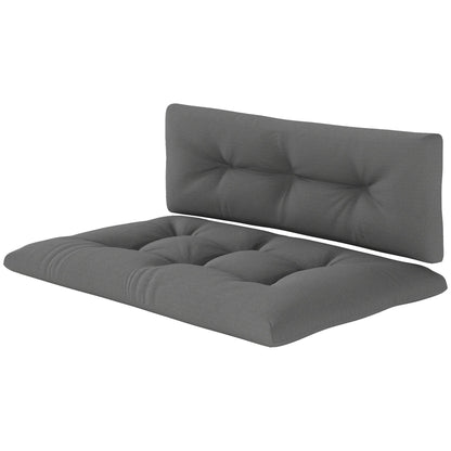 Ensemble de coussins 2 pièces pour palettes, gris anthracite