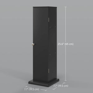 Petite armoire à papier toilette, meuble d'angle de salle de bain avec portes et étagères, noir