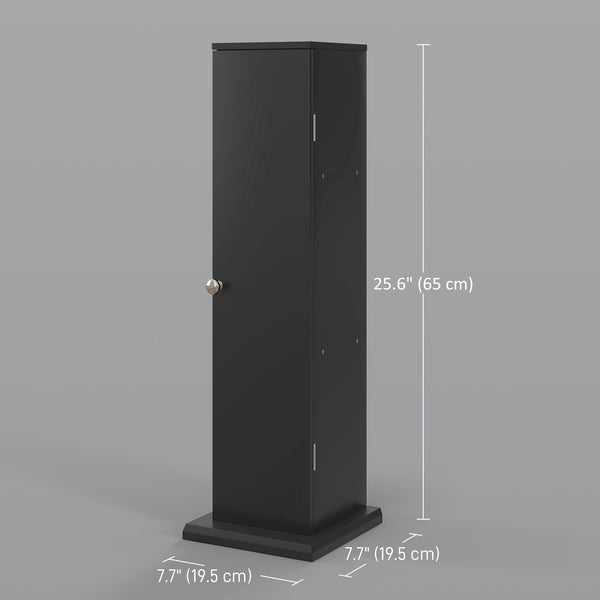 Petite armoire à papier toilette, meuble d'angle de salle de bain avec portes et étagères, noir
