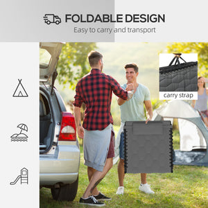 Folding Chaise Lounge with Reclining Back, 25.6" x 74" x 14.2", Grey