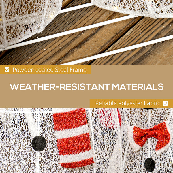 Lot de 3 bonhommes de neige lumineux