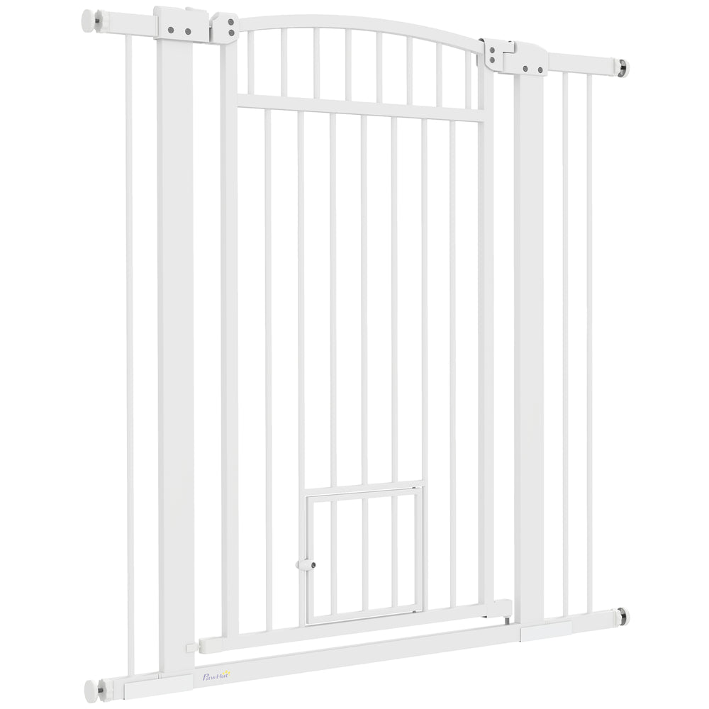 Barrière pour animaux de compagnie extra large avec petite porte