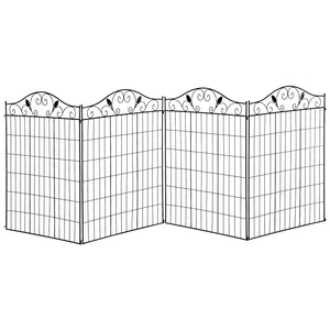 Clôture décorative de jardin à 4 panneaux