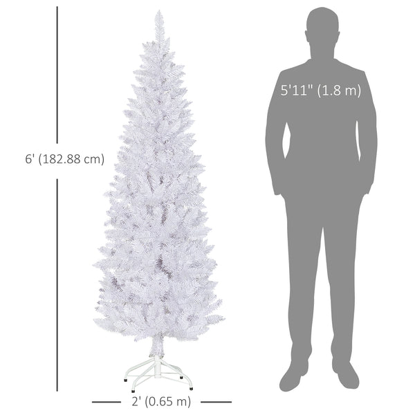 Sapin de Noël artificiel 6 pieds de haut avec 479 branches et base en acier