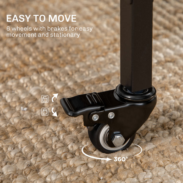 Table de salle à manger pliante avec étagère de rangement, marron rustique