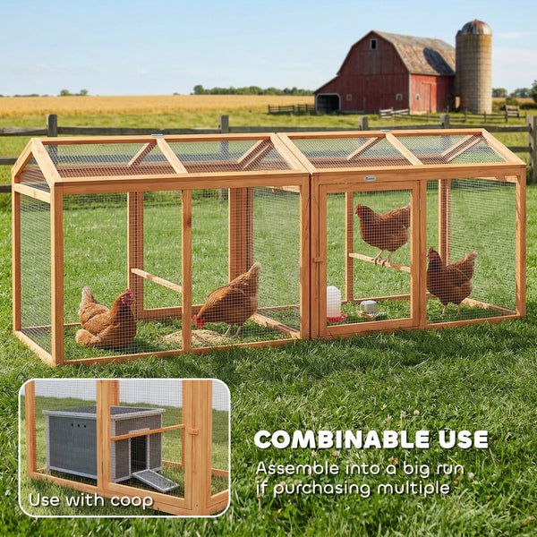 Wooden chicken coop with perch and double door