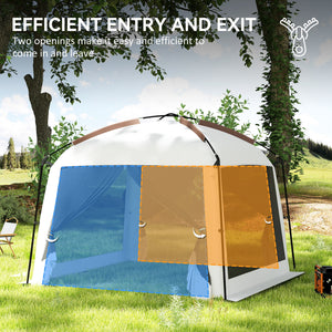 Tente moustiquaire avec protection UV50+, sac de transport et piquets de fixation, blanche