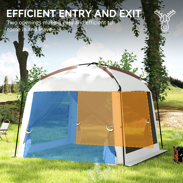 Tente moustiquaire avec protection UV50+, sac de transport et piquets de fixation, blanche