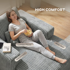 Canapé-lit avec oreiller, une place, gris