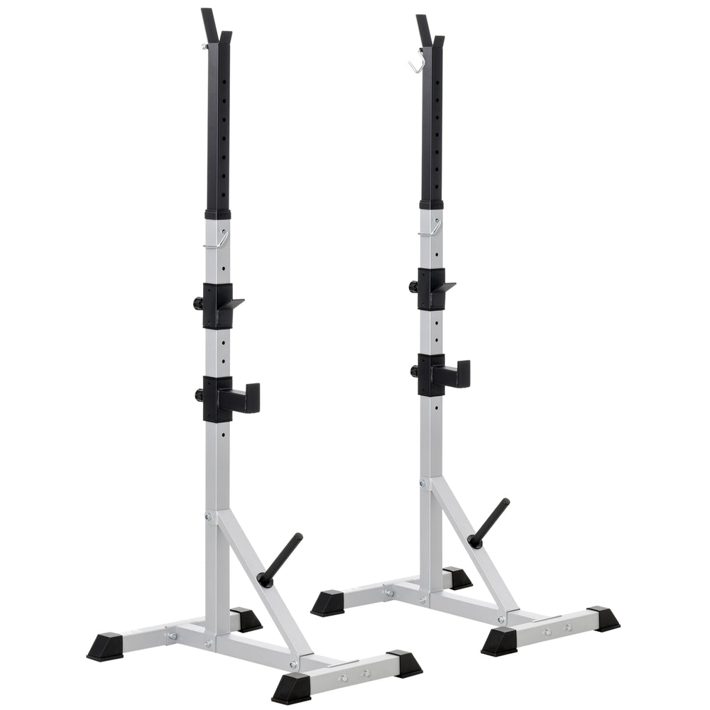 Support pour haltères en 2 pièces avec hauteur réglable, capacité de 200 kg