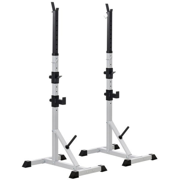 Support pour haltères en 2 pièces avec hauteur réglable, capacité de 200 kg