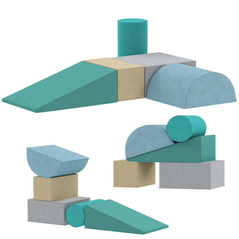 Jouets d'escalade avec housse amovible bleu/vert