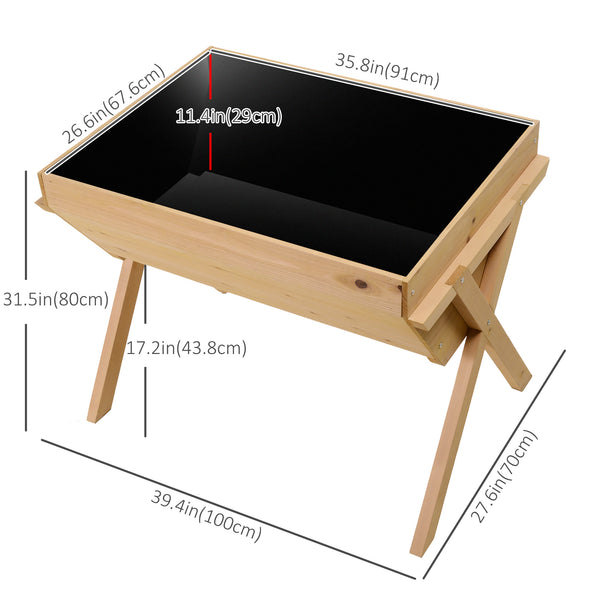 Jardinière surélevée avec pieds