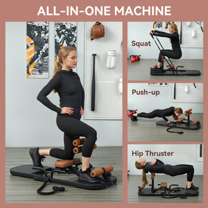 Appareil de squat pliable avec support pour pompes, équipement d'entraînement fessier polyvalent