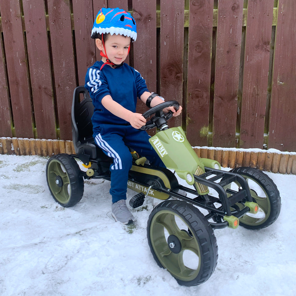 Kart à pédales avec siège réglable vert