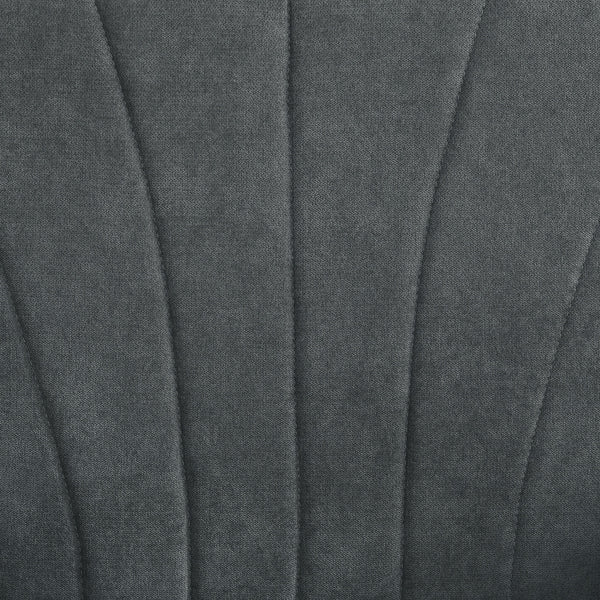 Fauteuil d'appoint moderne en tissu avec pieds en bois, gris foncé