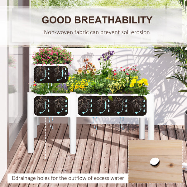 Jardinière surélevée avec pieds et doublure non tissée