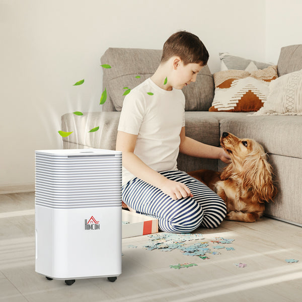 Déshumidificateur portable silencieux de 1 500 pi² pour buanderie, chambre, sous-sol, déshumidificateur d'air électrique à humidité de 25 points avec 3 modes