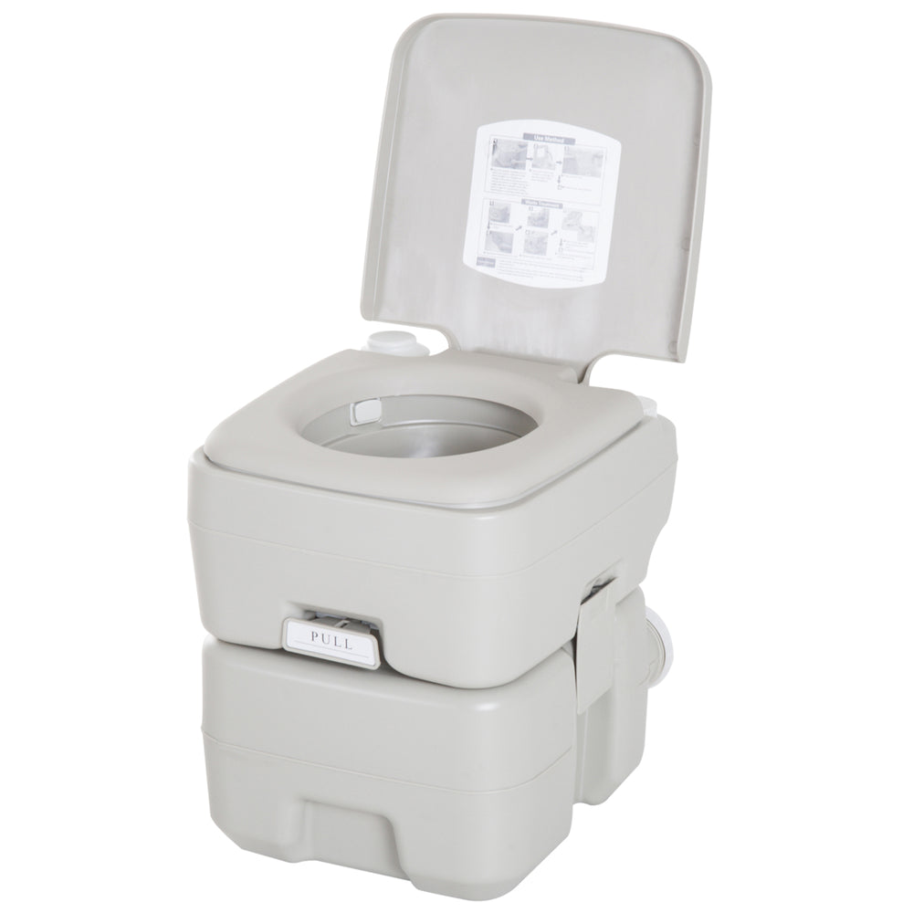 Toilettes de voyage portables, réservoir détachable avec chasse d'eau, 20 litres