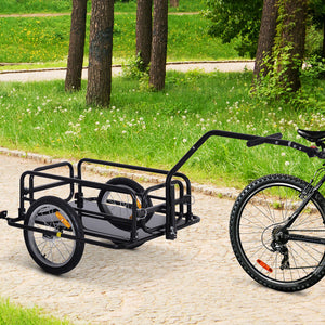 Folding trailer with hitch, black
