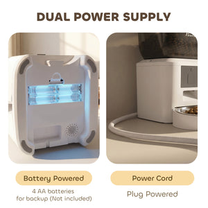 Automatic Cat Feeder, 2.4G WiFi, Smart APP Control, 8L Pet Feeder Dispenser, 1-10 Meals with 10s Meal Call Back