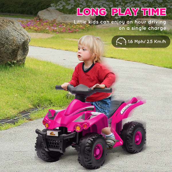 6V mountain bike with music, pink