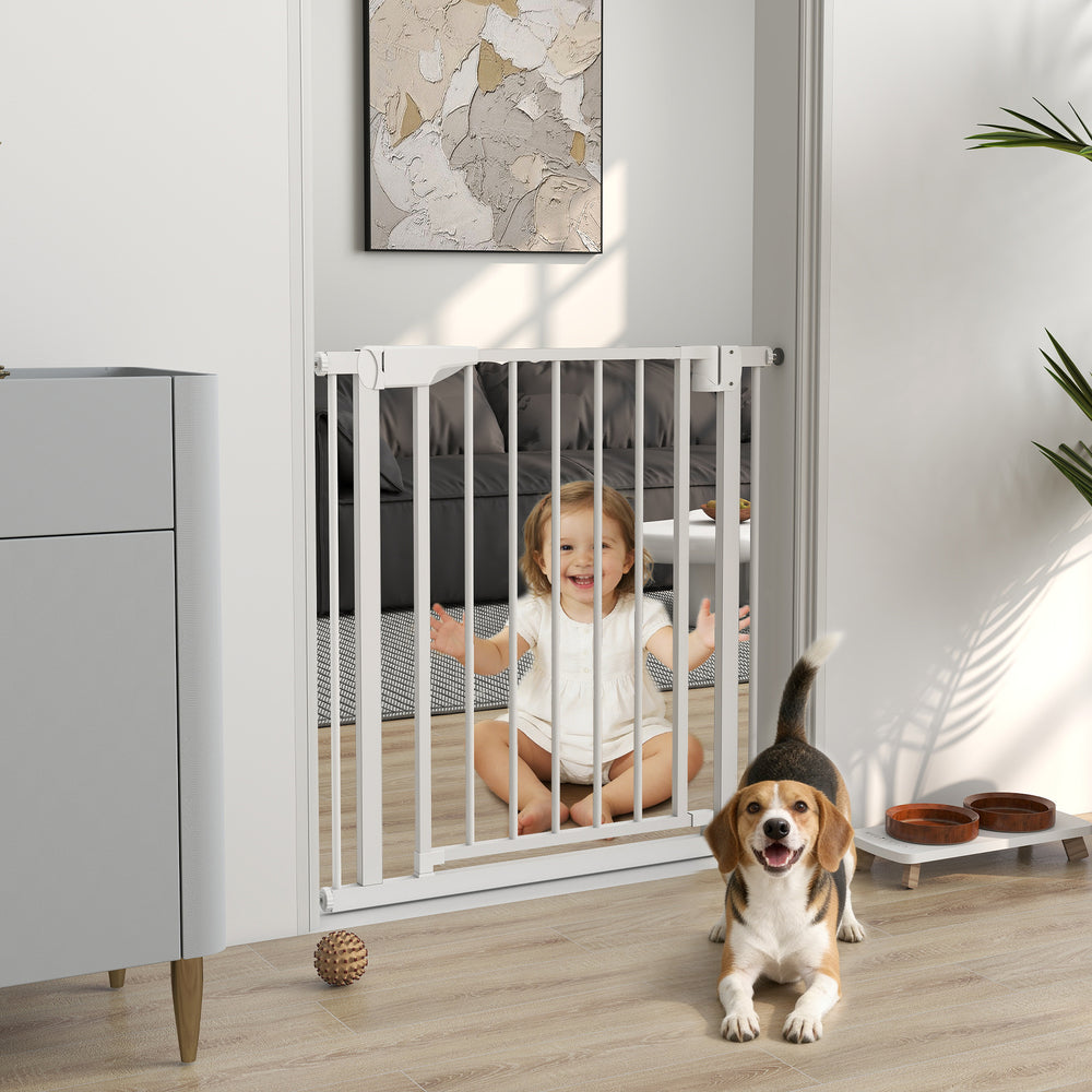 Barrière de sécurité automatique de 30 à 32 po, blanche