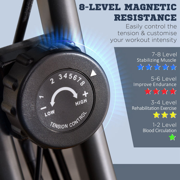 3-in-1 Folding Exercise Bike with 8-Level Magnetic Resistance, Yellow