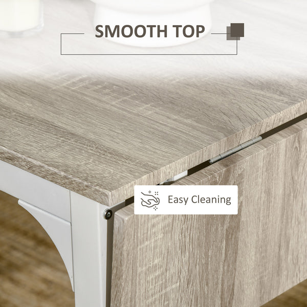 Drop-leaf kitchen table with 2 chairs for apartments and studios, natural color.