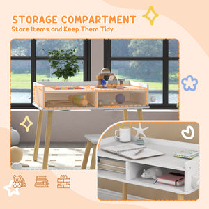 3-in-1 Table and Chair Set for Playing, Drawing, Reading, Art, Crafts, Playroom, Blue