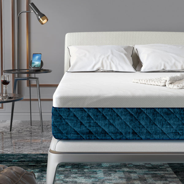 Matelas en mousse à mémoire avec housse en tissu jacquard