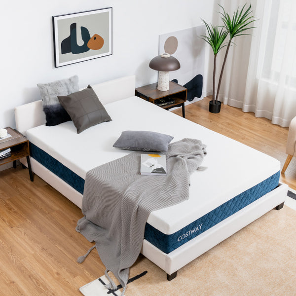 Matelas en mousse à mémoire avec housse en tissu jacquard