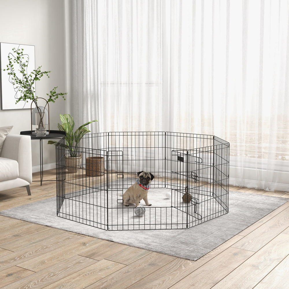8-Panel Foldable Metal Playpen
