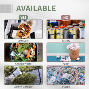 Composteur rotatif avec double chambre, rotation à 360°, vert