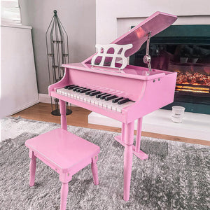 Modern children's piano with 30 keys, pink