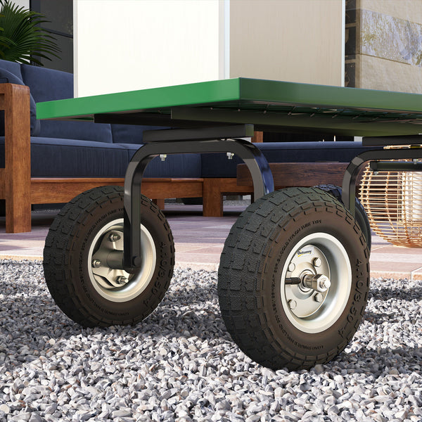 Lot de 4 roues pneumatiques de 10 pouces pour brouettes